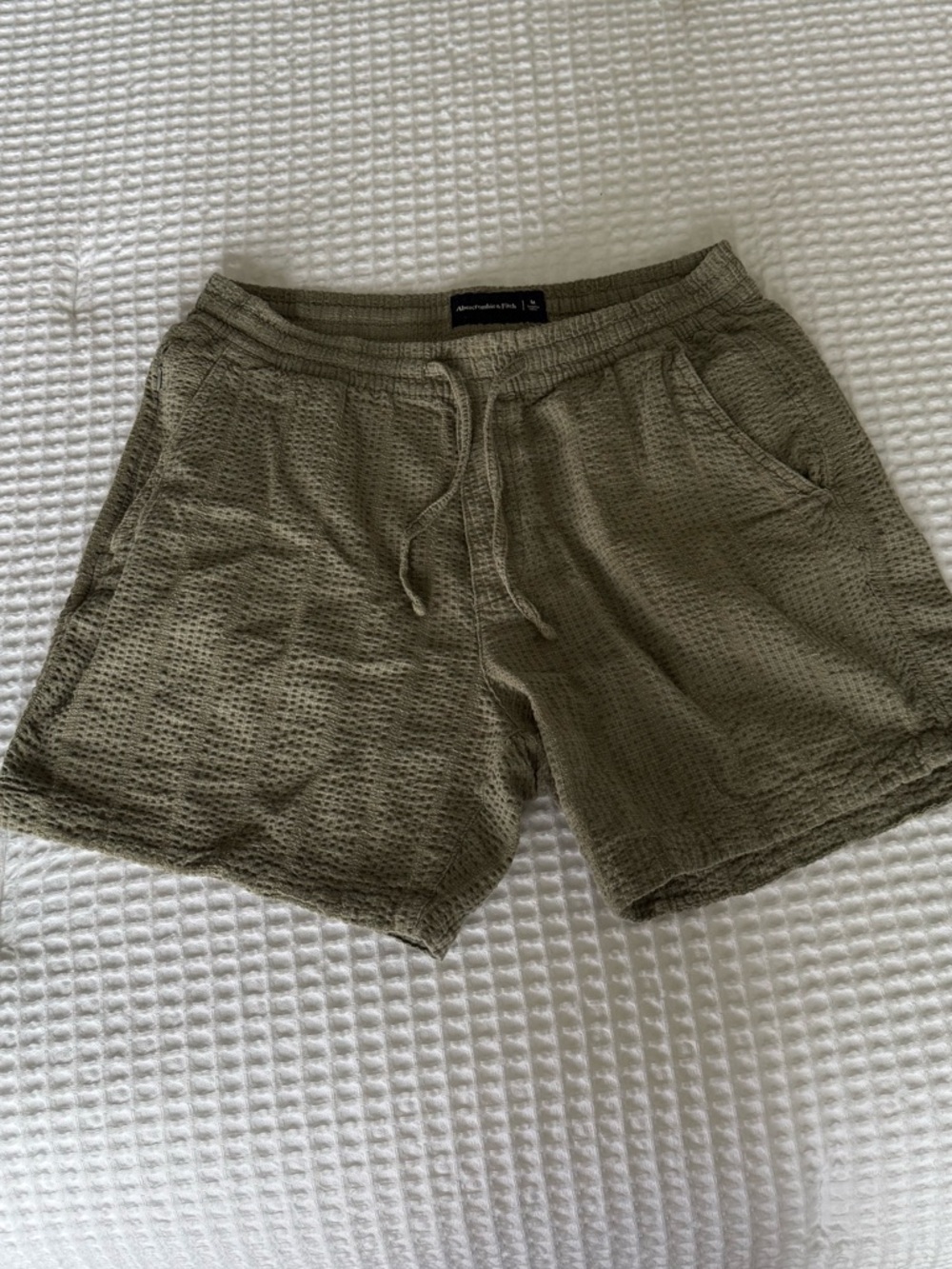 Abercrombie & Fitch Mens Casual Green Drawstring Shorts